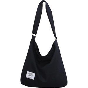 Women's Retro Large Size Canvas Shoulder Bag Hobo Crossbody Handbag Casual Tote